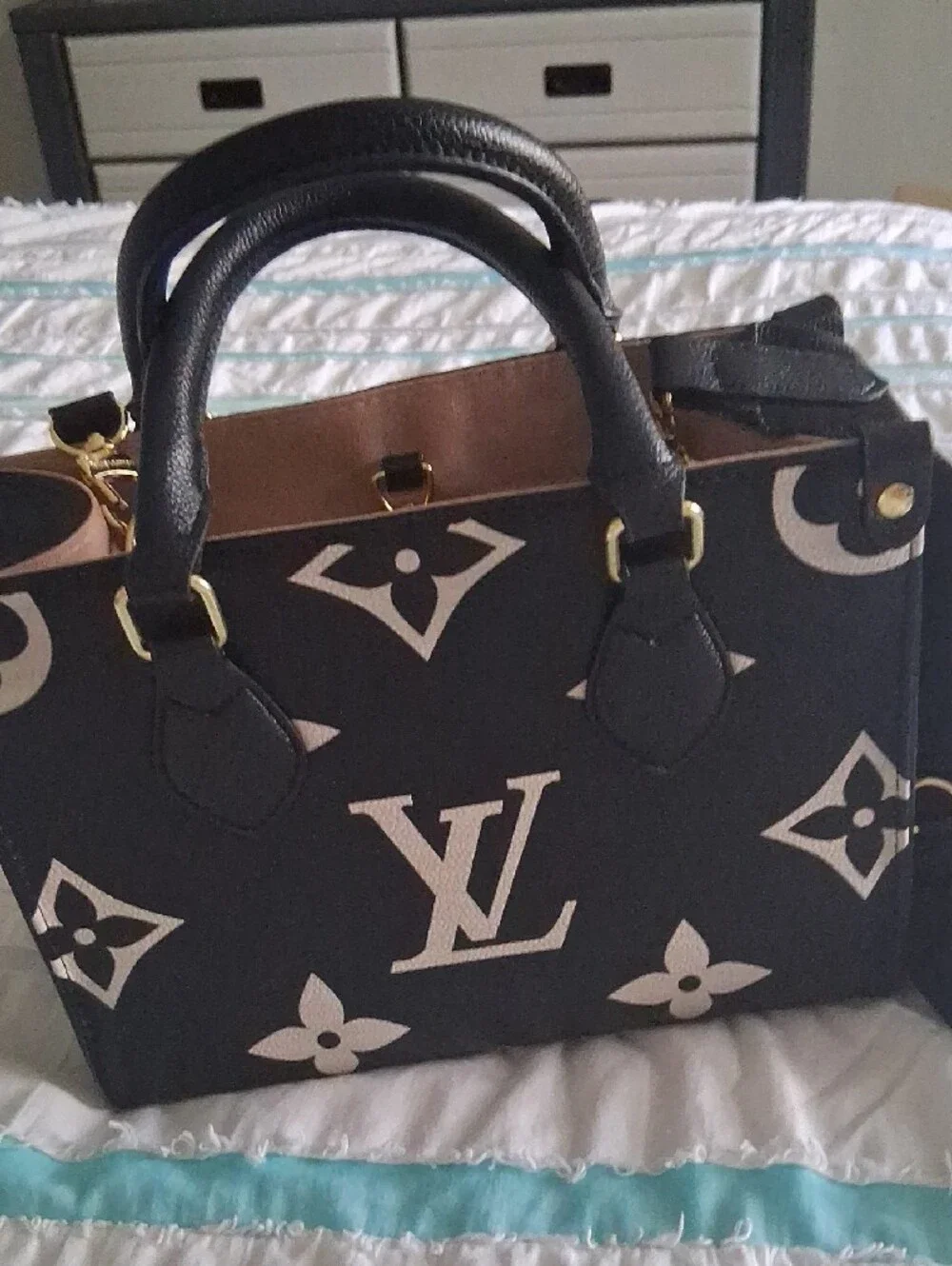 Source Unknown Black Monogram Crossbody